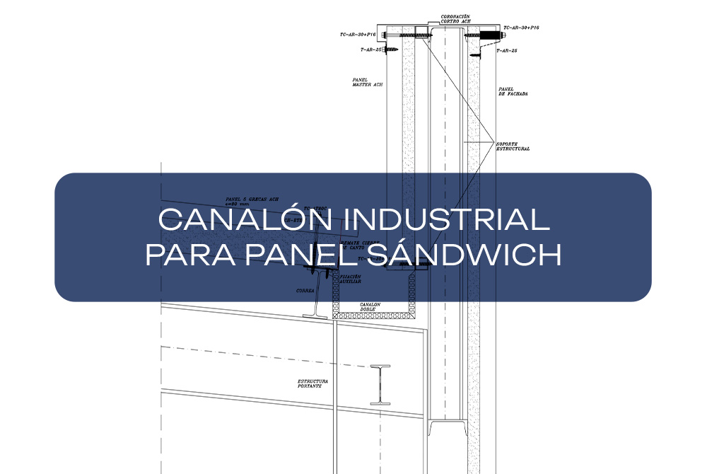 soporte canalon panel sandwich